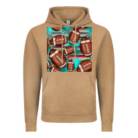 Vintage Camel football leopard turquoise seamless pattern Vintage Hoodie - JahusDesignShop