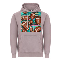 Vintage Zinc football leopard turquoise seamless pattern Vintage Hoodie - JahusDesignShop