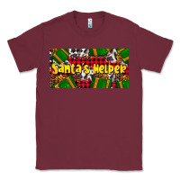 Burgundy santa's helper with gifts Classic Tee - AdoDesignShop