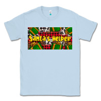 Dusty Blue santa's helper with gifts Classic Tee - AdoDesignShop