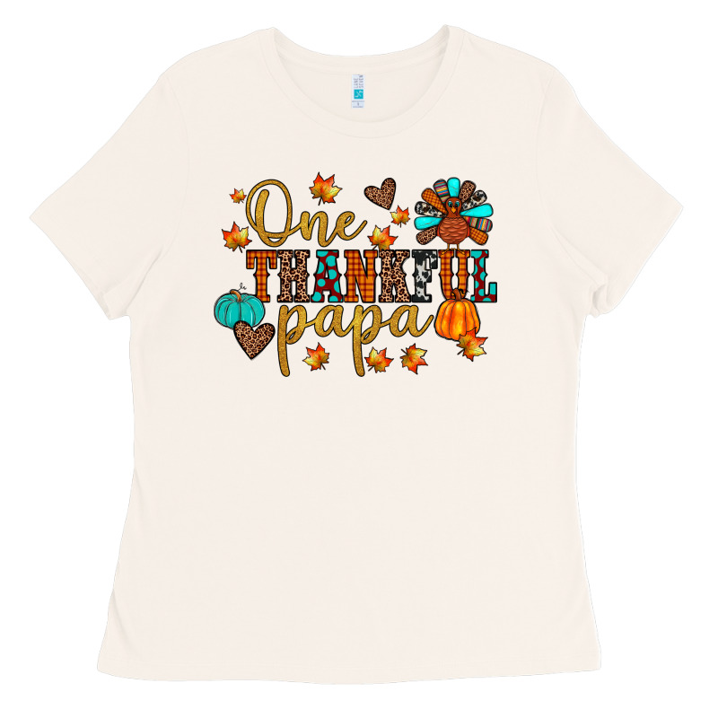 One Thankful Papa Ladies Tee by JahusDesignShop | Teevron