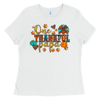 White one thankful papa Ladies Tee - JahusDesignShop