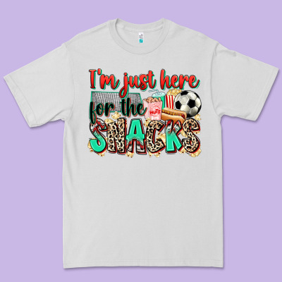 I'm Just Here For The Snacks Soccer Premium Tee Designed By Zillion Design Studio