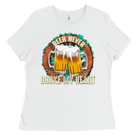 White beer never broke my heart Ladies Tee - texasbilliewilder