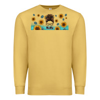 Antique Gold western mama messy bun Premium Sweatshirt - Jasminsmagicworld