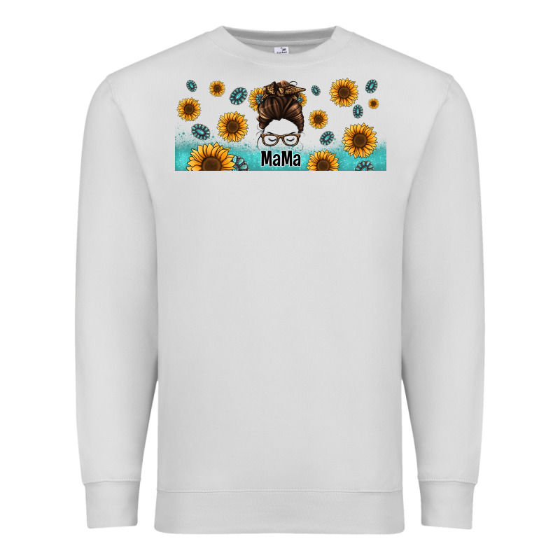 Western Mama Messy Bun Premium Sweatshirt by Jasminsmagicworld | Teevron