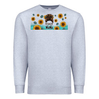Heather Grey western mama messy bun Premium Sweatshirt - Jasminsmagicworld