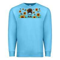 Ocean Blue western mama messy bun Premium Sweatshirt - Jasminsmagicworld