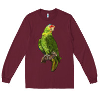Burgundy New Zealand Paraket Parrot Long Sleeve Tee - LillyAllenDesigns
