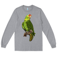 Heather Grey New Zealand Paraket Parrot Long Sleeve Tee - LillyAllenDesigns