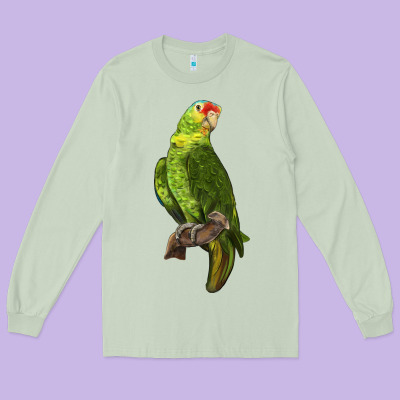 New Zealand Paraket Parrot Long Sleeve Tee Designed By Lillyallendesigns