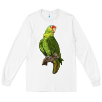 White New Zealand Paraket Parrot Long Sleeve Tee - LillyAllenDesigns