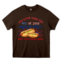 Chocolate Brown dog real bad billie wilder Heavy Core Tee - texasbilliewilder