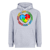 Heather Grey autism awareness puzzle heart love understand advo Heavyweight Hoodie - Artiststas