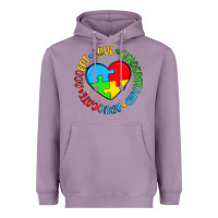 Autism Awareness Puzzle Heart Love Understand Advo Heavyweight Hoodie | Teevron