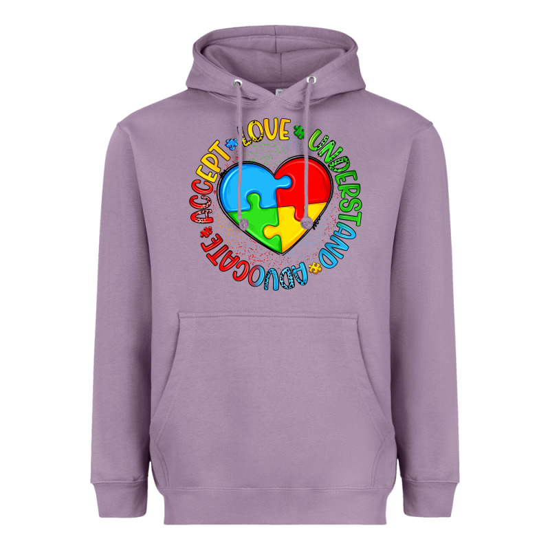 Autism Awareness Puzzle Heart Love Understand Advo Heavyweight Hoodie by Artiststas | Teevron