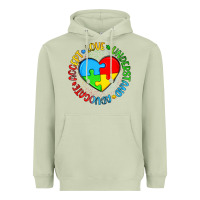Matcha autism awareness puzzle heart love understand advo Heavyweight Hoodie - Artiststas