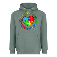 Sage autism awareness puzzle heart love understand advo Heavyweight Hoodie - Artiststas