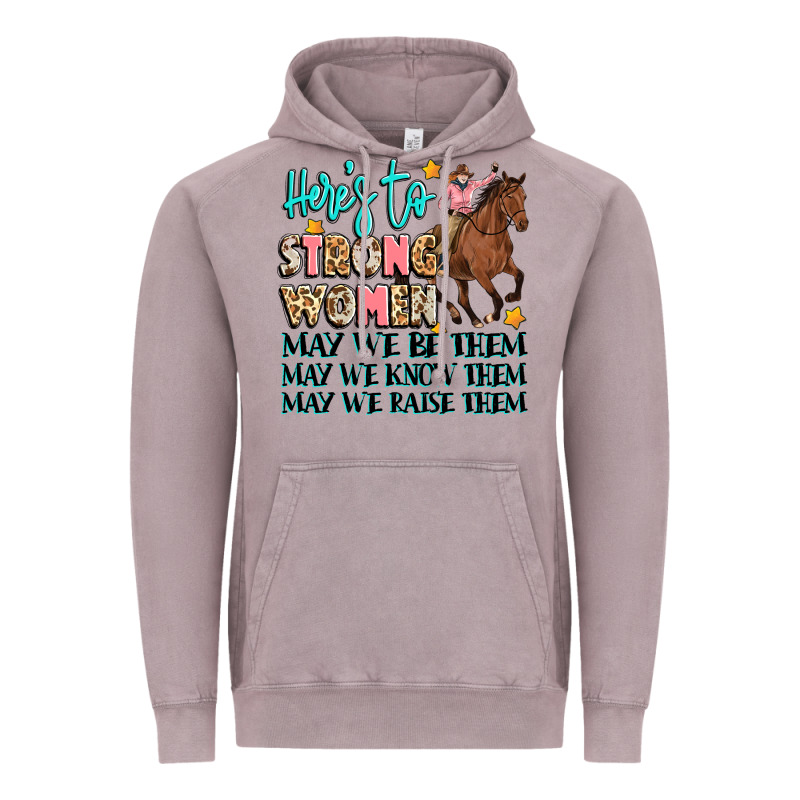 Heres To Strong Women Vintage Hoodie by Artiststas | Teevron