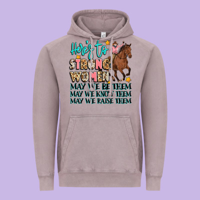 Heres To Strong Women Vintage Hoodie Designed By Artiststas