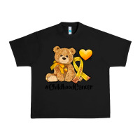 Black childhood cancer and cancer ribbon Urban Heavy Tee - AdoDesignShop