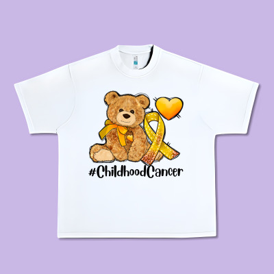 Childhood Cancer And Cancer Ribbon Urban Heavy Tee Designed By Adodesignshop