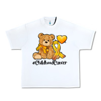 White childhood cancer and cancer ribbon Urban Heavy Tee - AdoDesignShop
