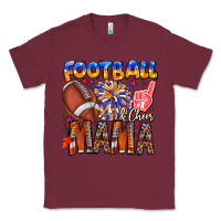 Burgundy football mama Classic Tee - CowhideDigitalArt