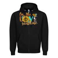 Black for the love sunshine Zipper Hoodie - NancyCooperArtShop