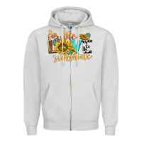 Dove Grey for the love sunshine Zipper Hoodie - NancyCooperArtShop