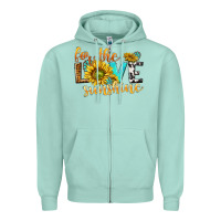 Seafoam for the love sunshine Zipper Hoodie - NancyCooperArtShop