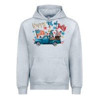 Heather Grey happy 4th of july gnome truck Urban Hoodie - CowGirlArtShop
