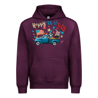 Mauve Wine happy 4th of july gnome truck Urban Hoodie - CowGirlArtShop