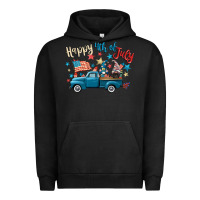 Pigment Black happy 4th of july gnome truck Urban Hoodie - CowGirlArtShop