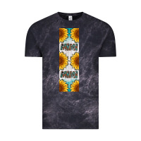 Cloud Black mimi sunflower leopard  pen wrap Vintage Tee - Artiststas