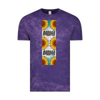 Cloud Purple mimi sunflower leopard  pen wrap Vintage Tee - Artiststas