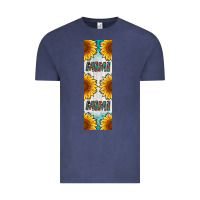 Vintage Denim mimi sunflower leopard  pen wrap Vintage Tee - Artiststas
