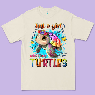 Just A Girl Who Loves Turtles Premium Tee Designed By Texasbilliewilder