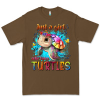 Cacao just a girl who loves turtles Premium Tee - texasbilliewilder
