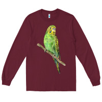 Burgundy Budgeriar Bird Parrot Long Sleeve Tee - LillyAllenDesigns