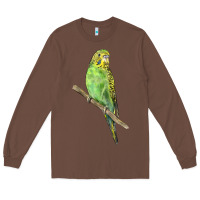 Chestnut Budgeriar Bird Parrot Long Sleeve Tee - LillyAllenDesigns