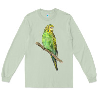 Matcha Budgeriar Bird Parrot Long Sleeve Tee - LillyAllenDesigns