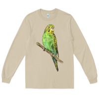 Mushroom Budgeriar Bird Parrot Long Sleeve Tee - LillyAllenDesigns