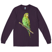 Plum Budgeriar Bird Parrot Long Sleeve Tee - LillyAllenDesigns