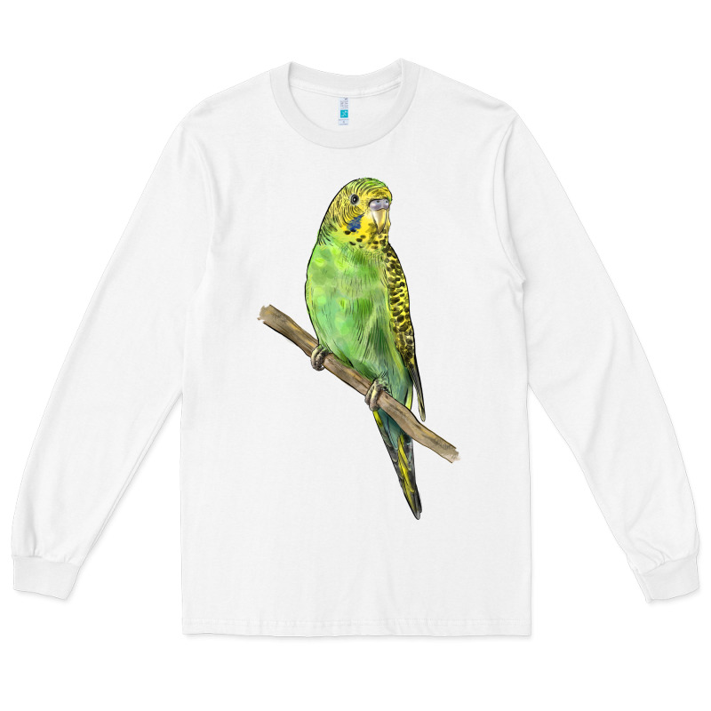 Budgeriar Bird Parrot Long Sleeve Tee by LillyAllenDesigns | Teevron