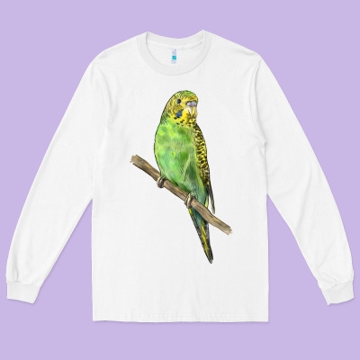Budgeriar Bird Parrot Long Sleeve Tee Designed By Lillyallendesigns