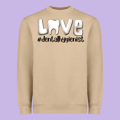 Love Dental Hygienist Heavyweight Sweatshirt Designed By Adodesignshop