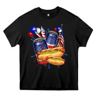Black hotdog with beers billie wilder Heavy Core Tee - texasbilliewilder