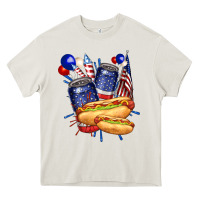 Cream hotdog with beers billie wilder Heavy Core Tee - texasbilliewilder