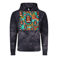 Cloud Black football leopard turquoise gemstone sunflower seamless pattern Vintage Hoodie - JahusDesignShop